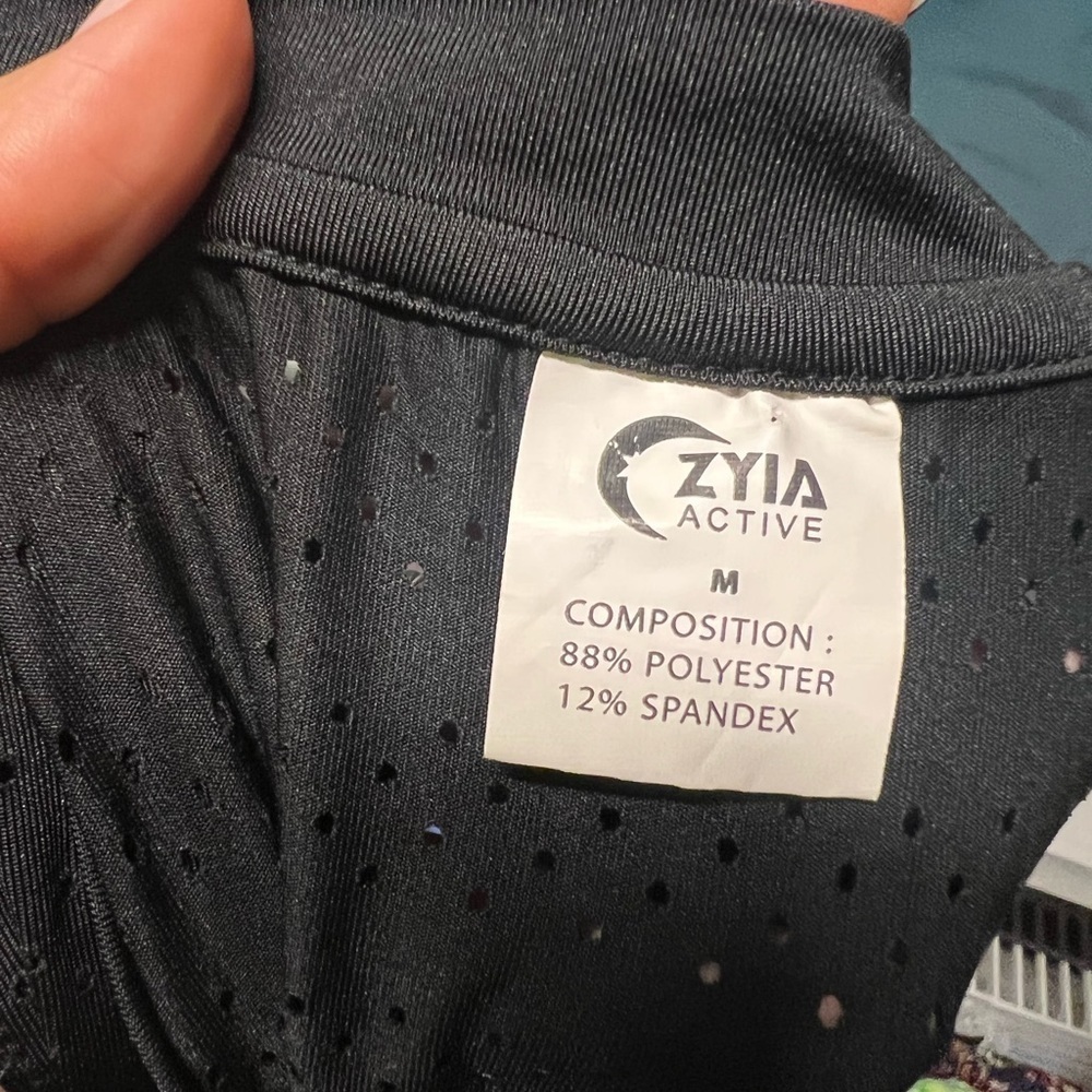 ZYIA- Black “Chill” Perforated Mesh Athletic Muscle Tank - Picture 5 of 5